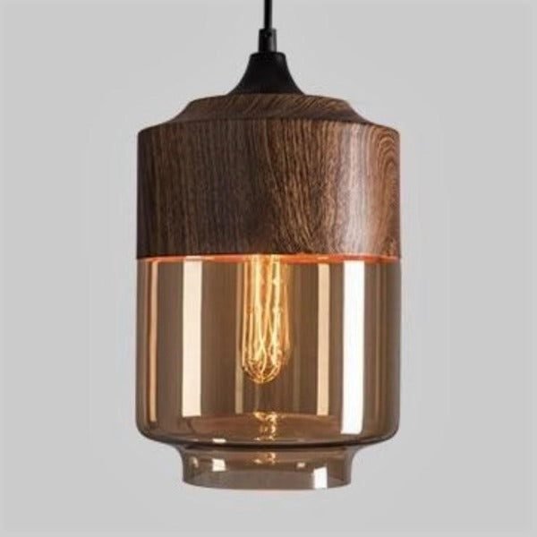 Suspension Industrielle Bois Verre Authentique Atmosphérique 7 Suspension Industrielle Bois Verre Authentique Atmosphérique