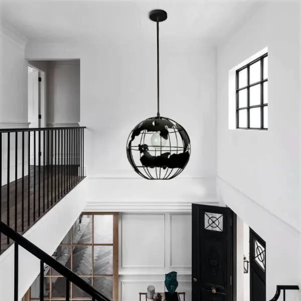 Suspension Industrielle Globe Métallique Contemporaine Atelier 2 Suspension Industrielle Globe Métallique Contemporaine Atelier