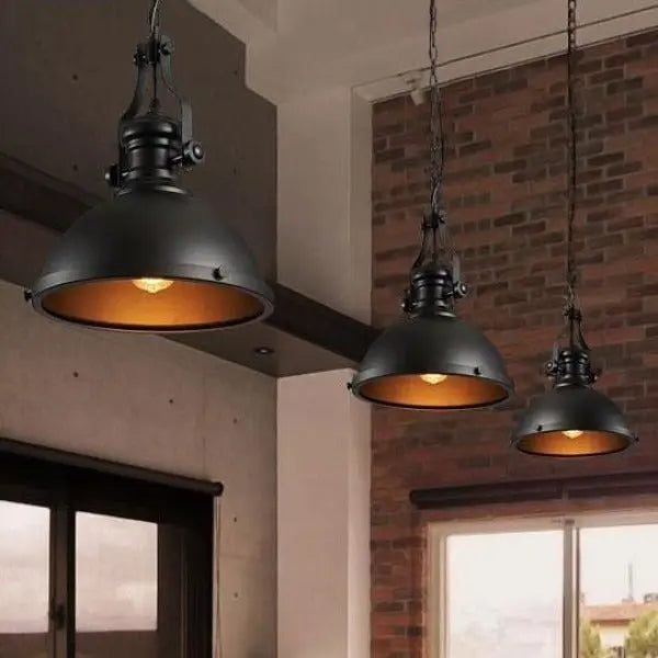 Suspension Industrielle Métallique Noire Contemporaine Authentique 1 Suspension Industrielle Métallique Noire Contemporaine Authentique