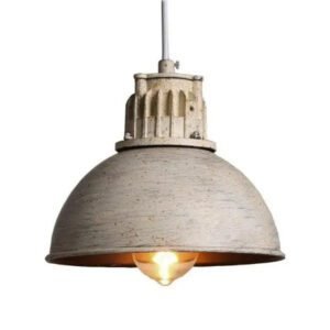 Suspension Industrielle Rétro Métallique Émaillée Authentique