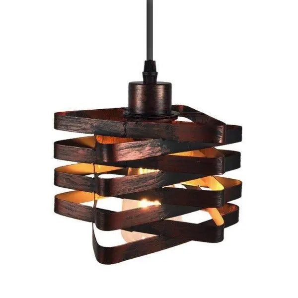 Suspension Industrielle Triangulaire Enlacée Épurée 1 Suspension Industrielle Triangulaire Enlacée Épurée