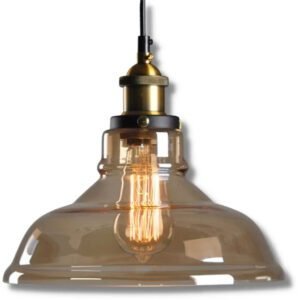 Suspension Industrielle Verre Vintage