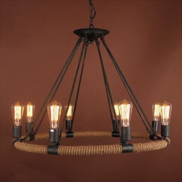 Suspension Industrielle Vintage 6 Ampoules Métal 2 Suspension Industrielle Vintage 6 Ampoules Métal