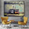 Tableau Industriel Contemporain Esprit Bansky