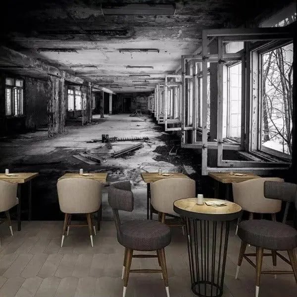 Tapisserie Industrielle Noire Contemporaine Texturée Authentique 1 Tapisserie Industrielle Noire Contemporaine Texturée Authentique