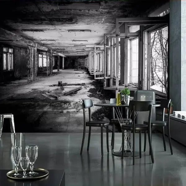 Tapisserie Industrielle Noire Contemporaine Texturée Authentique 3 Tapisserie Industrielle Noire Contemporaine Texturée Authentique