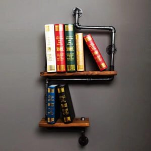 Étagère Industrielle Contemporaine Bois Métal