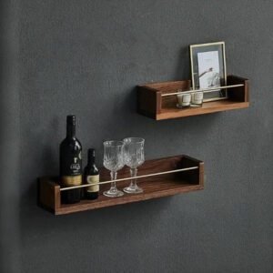 Étagère Murale Industrielle Bois Massif Authentique