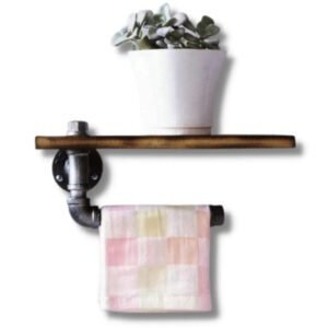 Étagère Murale Industrielle Compacte Pour Toilettes