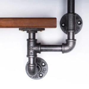Étagère Murale Industrielle Triple Style Tuyaux