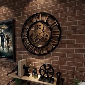 Horloge Industrielle À Rouages Apparents