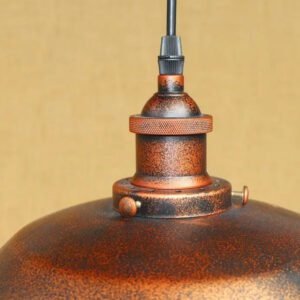 Suspension Industrielle Cuivrée Style Loft Authentique