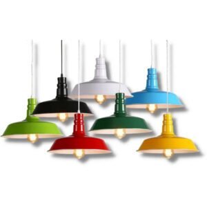 Suspension Industrielle Métallique Vintage Couleur Personnalisée