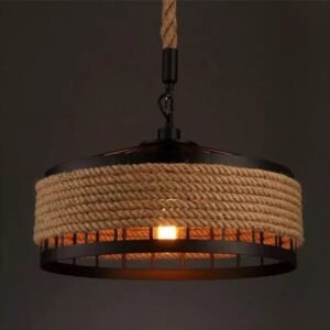 Suspension Industrielle Noire Contemporaine Solide Économique