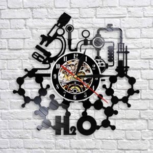 Horloge Industrielle À Thème Scientifique Rétro