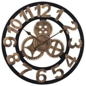 Horloge Industrielle Bois Massif Contemporain Collection Signature