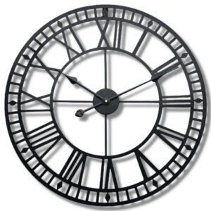 Horloge Industrielle Chiffres Romains Vintage