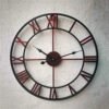 Horloge Industrielle Rouge Ornementale Métallique Authentique 6 Horloge Industrielle Rouge Ornementale Métallique Authentique