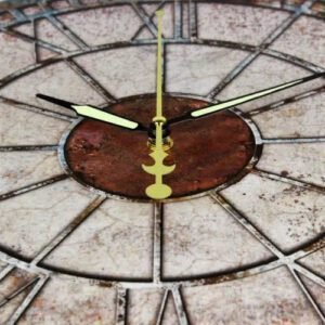 Horloge Industrielle Rustique Bois Vieilli Atelier