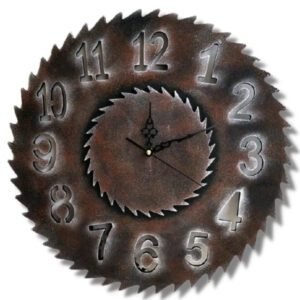 Horloge Industrielle Scie Métallique Murale Authentique
