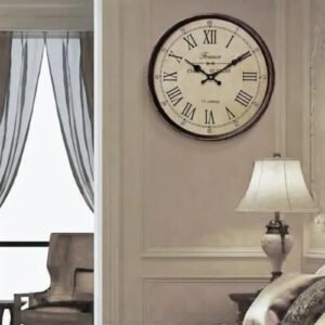 Horloge Industrielle Vintage Patinée Authentique Métallique