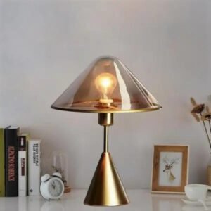 Lampe À Poser Industrielle Finition Dorée