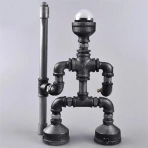 Lampe À Poser Industrielle Tuyau Authentique