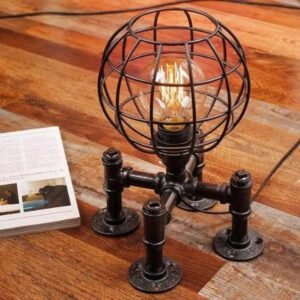 Lampe De Salon Industrielle Posée Vintage