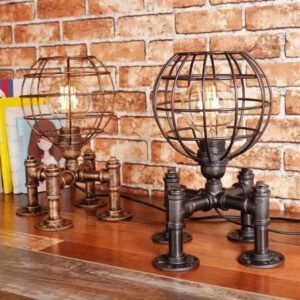 Lampe De Salon Industrielle Posée Vintage