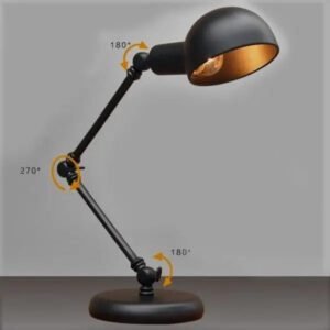 Lampe À Poser Noire Industrielle Atelier