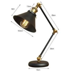 Lampe De Bureau Industrielle Noire Orientable