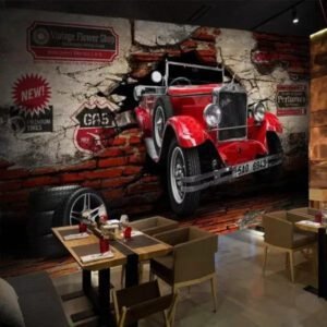 Papier Peint Industriel Cars Ambiance Atelier