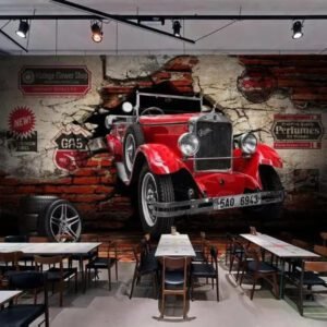 Papier Peint Industriel Cars Ambiance Atelier