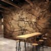 Papier Peint Industriel Effet Bois Authentique