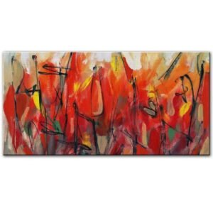 Tableau Industriel Abstrait Contemporain Panoramique Signature
