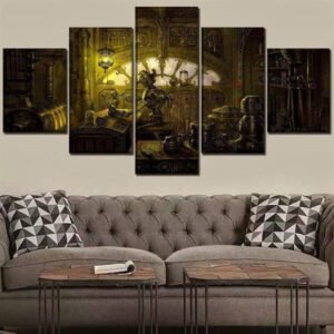 Tableau Industriel Steampunk Grand Format Authentique